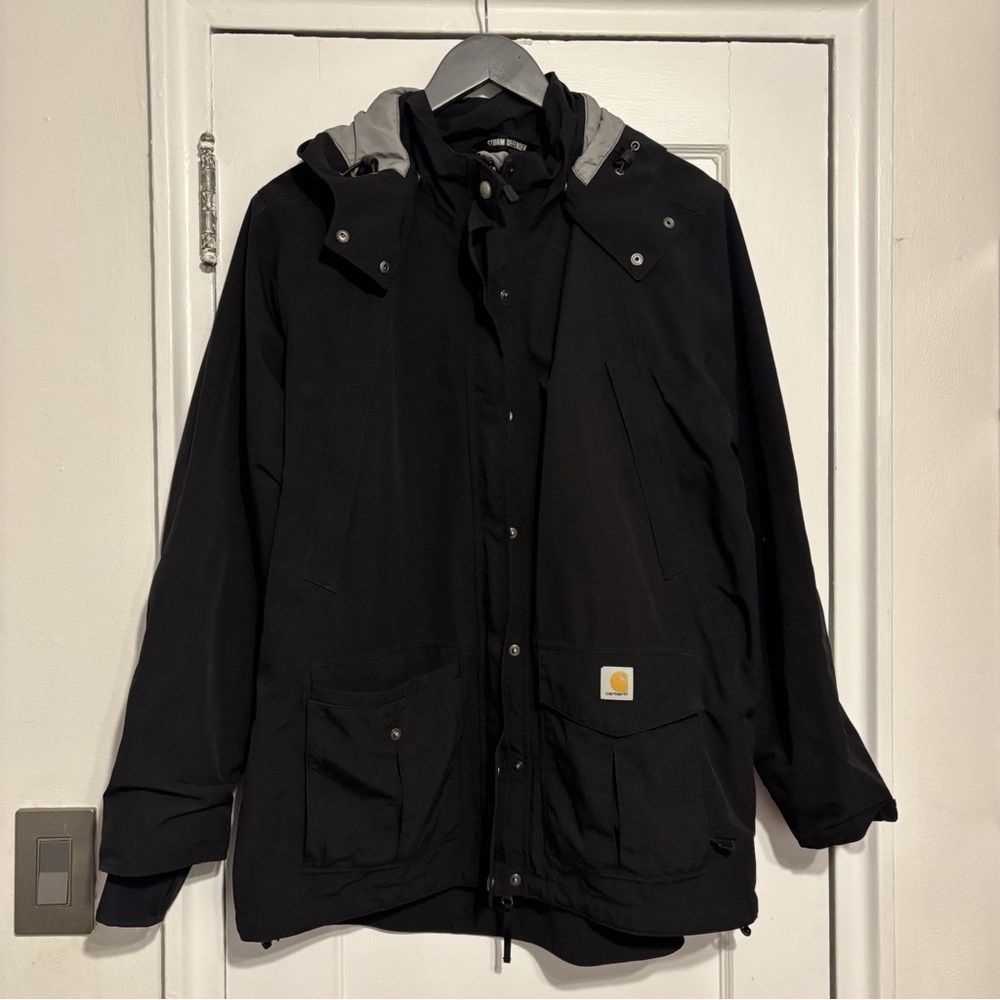 Carhartt Black Utility Jacket with Hood Size XL